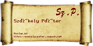 Székely Péter névjegykártya